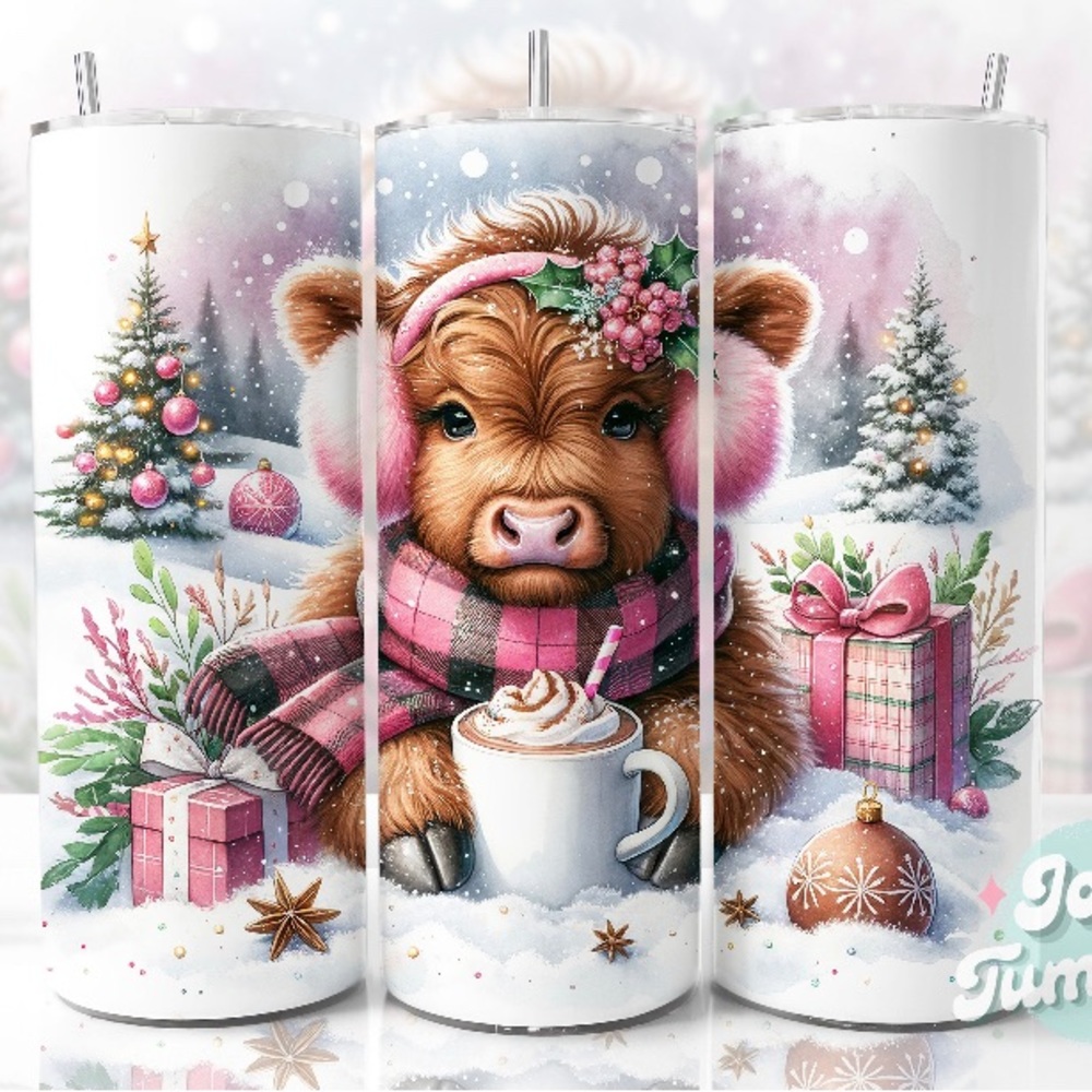 2/$30 SALE! Highland Cow Tumbler